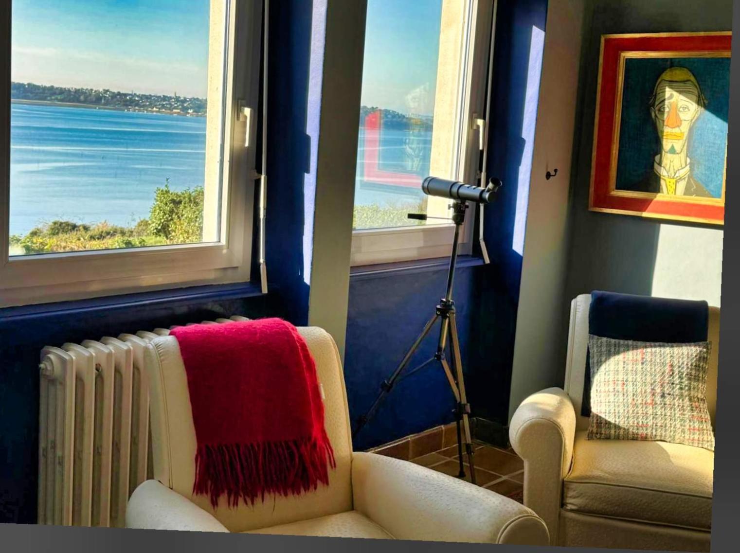 Kermartin - Maison De Famille Avec Vue Sur La Baie De Morlaix Plouézocʼh Exterior foto